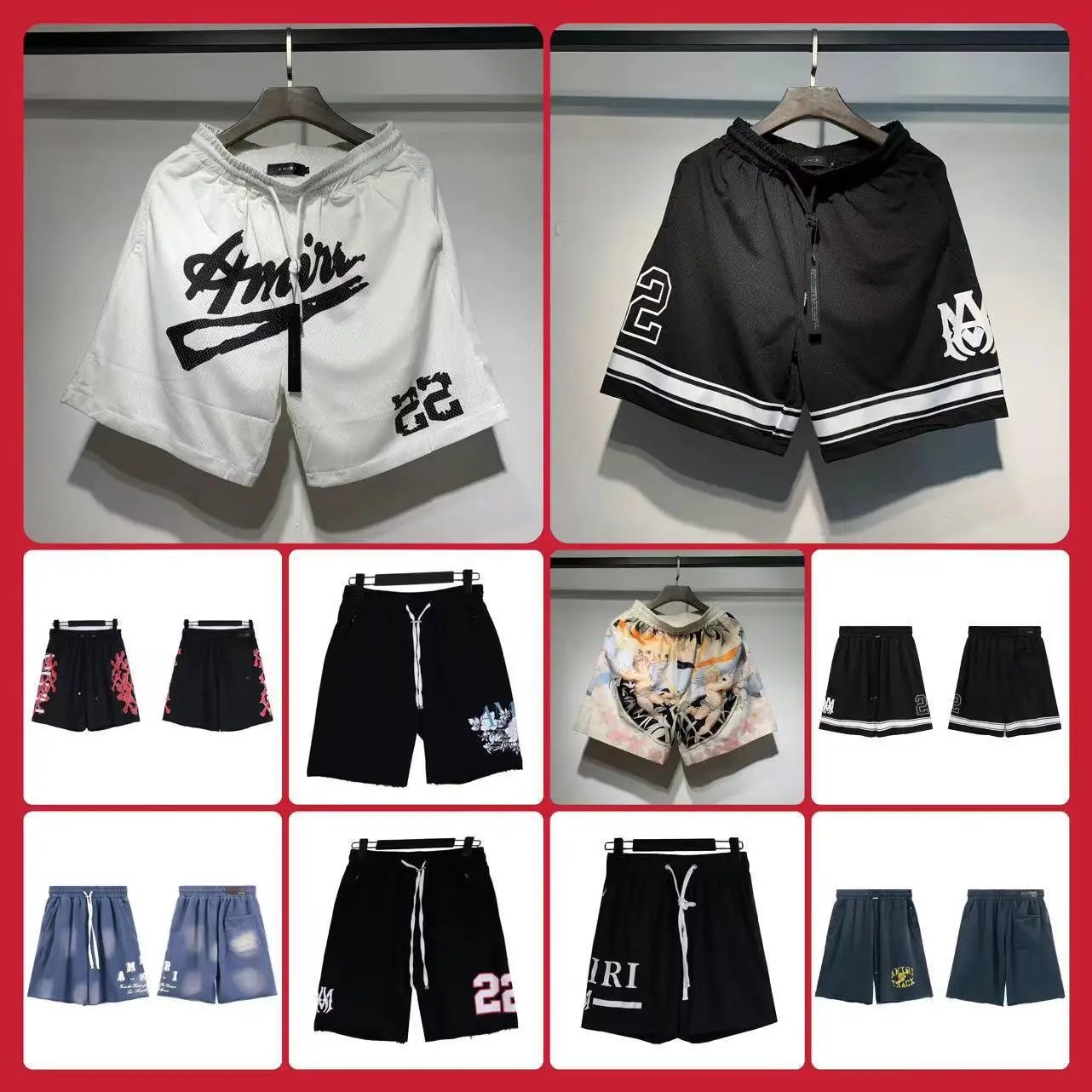 Letter Print Loose Casual Drawstring Shorts