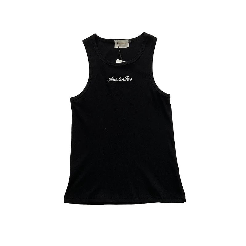 Heavy Embroidered Ribbed Tank Top photo 2