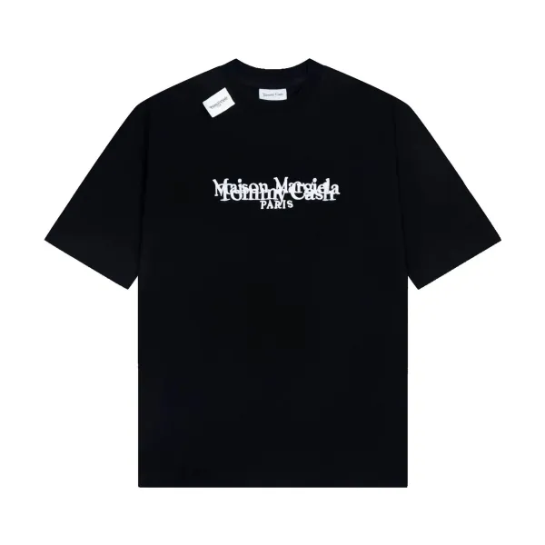 Maison Margiela x Tommy Cash Logo Print Black T-Shirt - 1