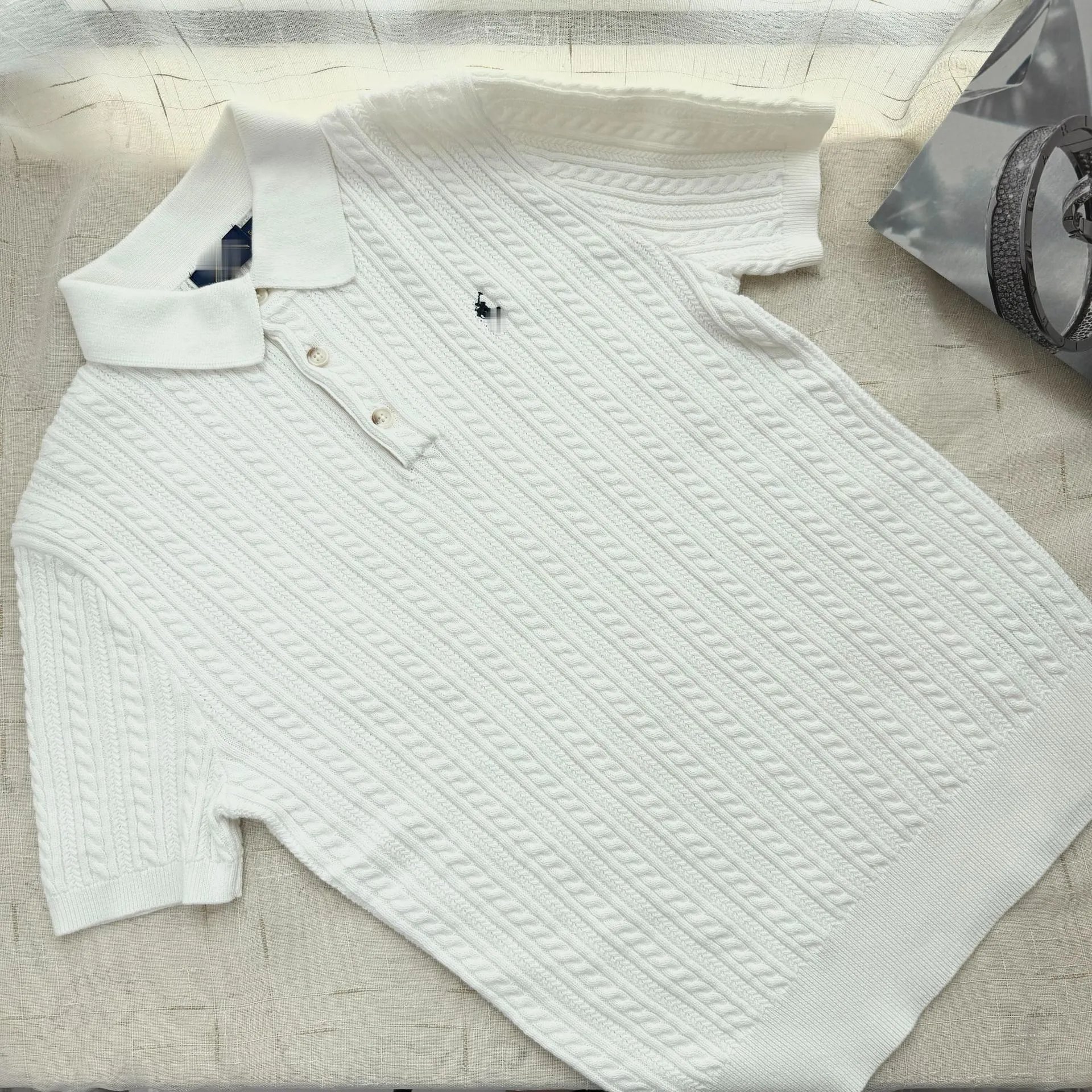 Knit Polo Sweater with Embroidery photo 2