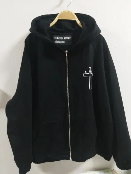 Design Vintage Washed Black Graphic Zip-Up Hoodie - 10
