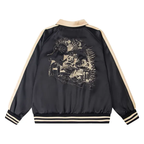 Design Vintage Washed Black Graphic Zip-Up Hoodie - 48