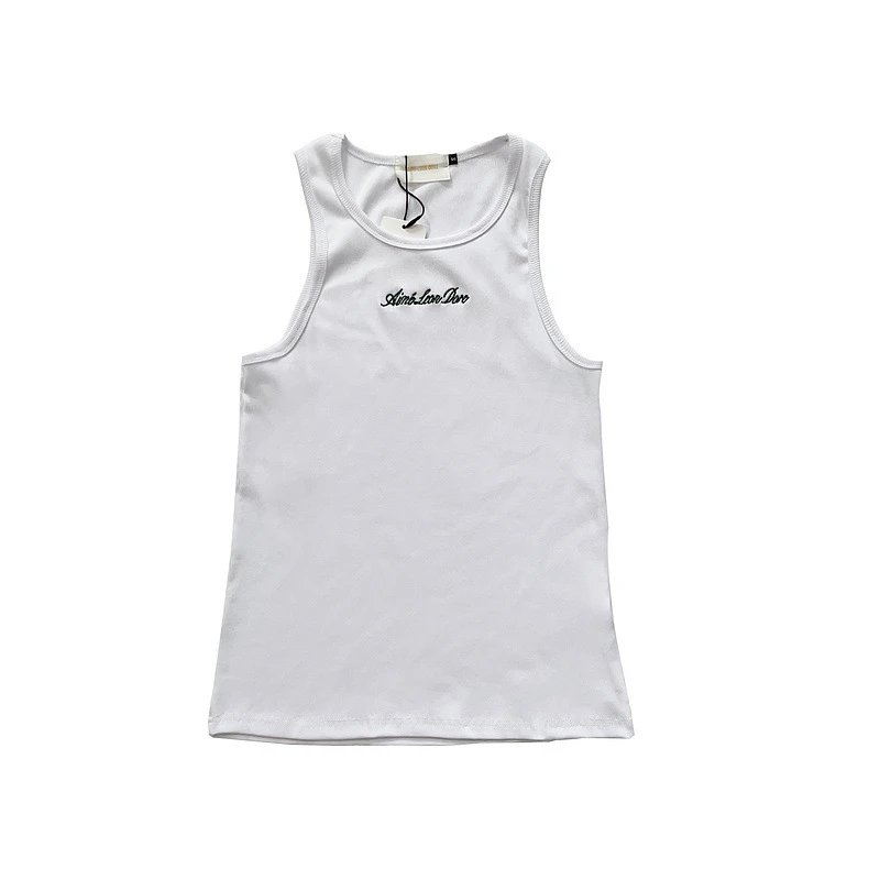 Heavy Embroidered Ribbed Tank Top photo 3