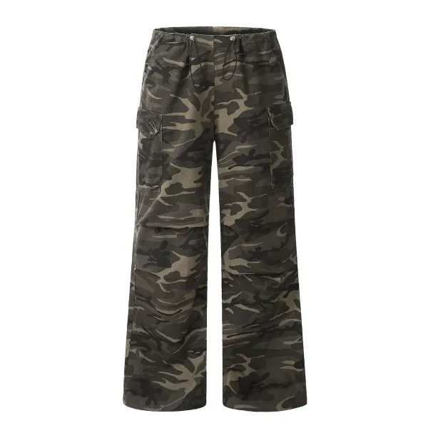 Design Camo Cargo Pants Army Green Pants - 1