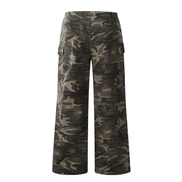 Design Camo Cargo Pants Army Green Pants - 5