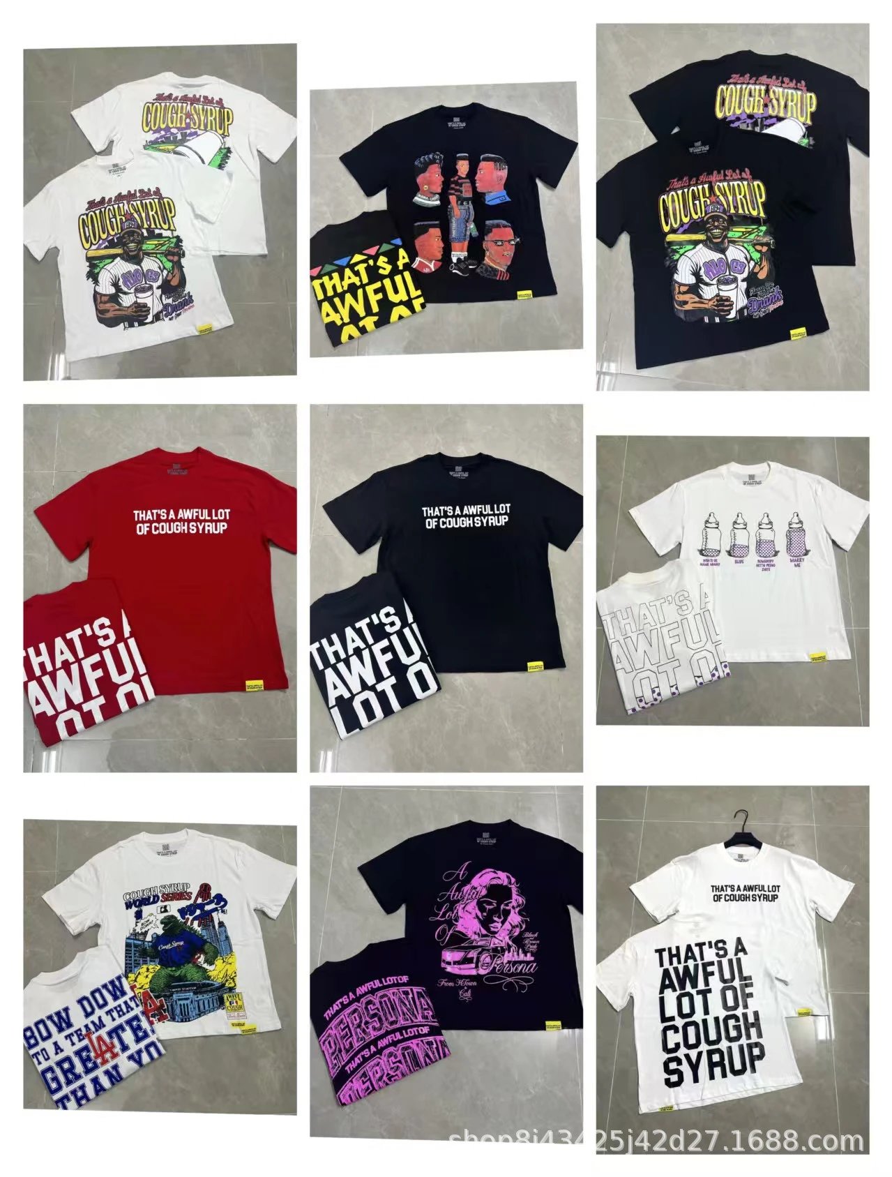 Design That's A Awful Lot Of Cough Syrup Tie-Dye Graphic T-Shirt Multicolor T-Shirts - 8