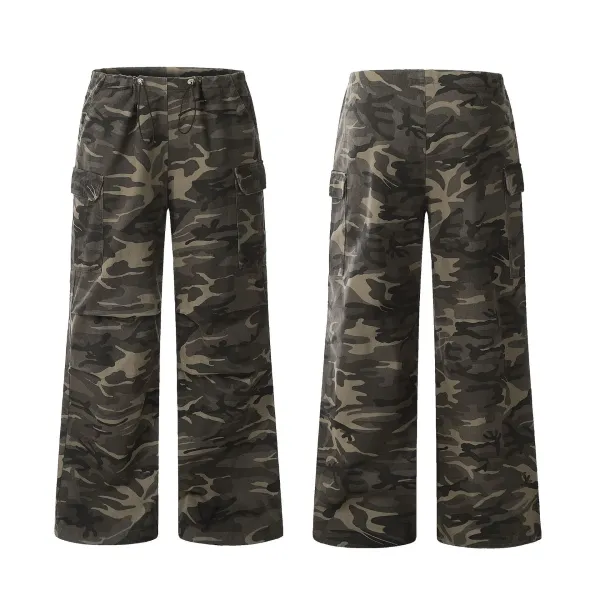 Design Camo Cargo Pants Army Green Pants - 3