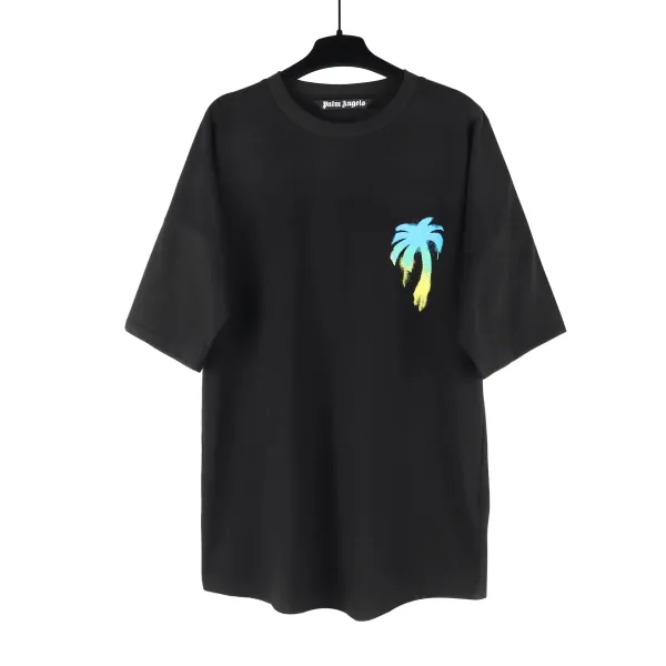 Palm Angels Palm Tree Skull Print Black T-Shirt - 93