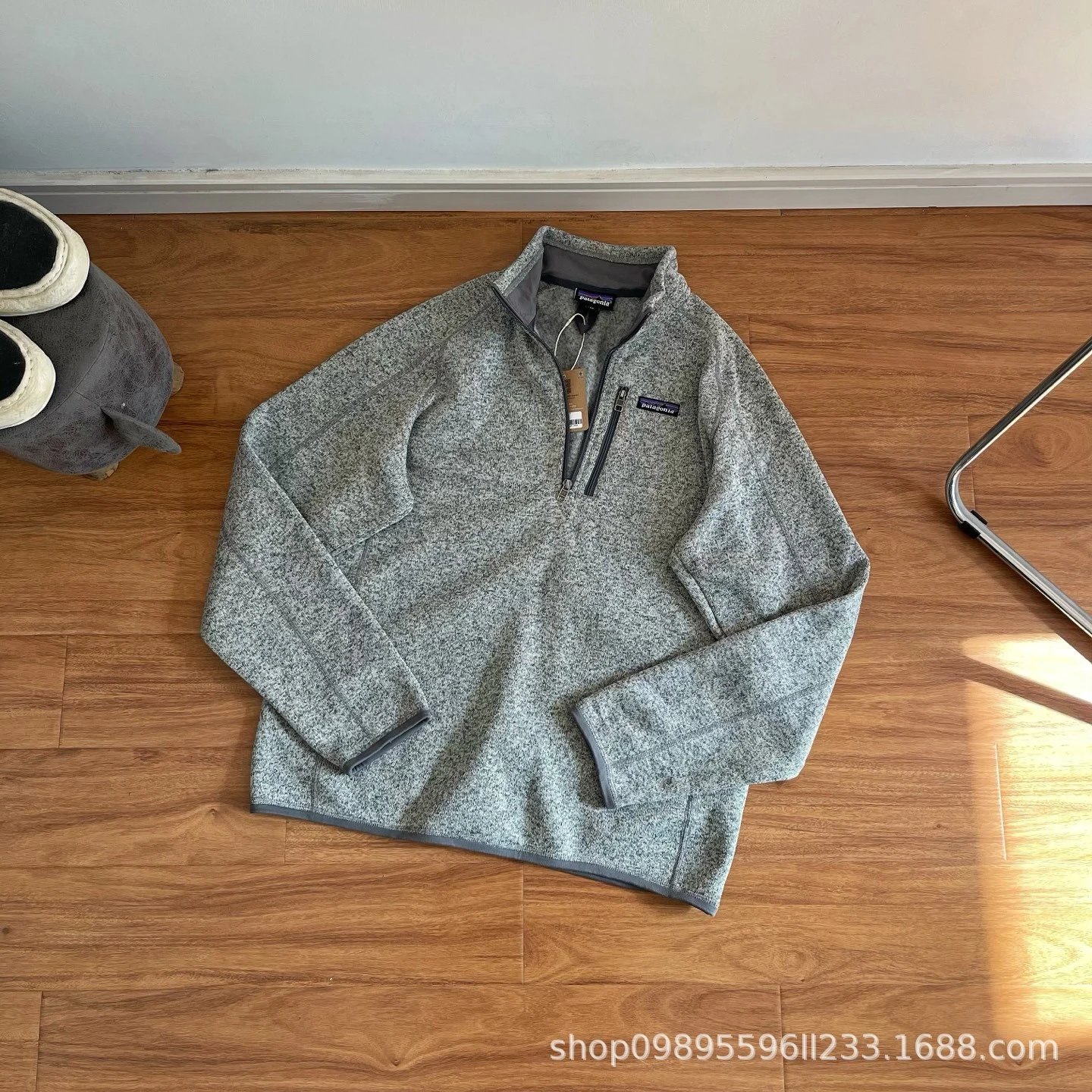 Knit Half Zip Fleece Hoodie photo 3