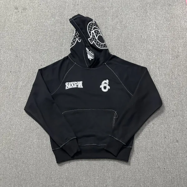 SIXPM x 6PM Black Graphic Hoodie - 1