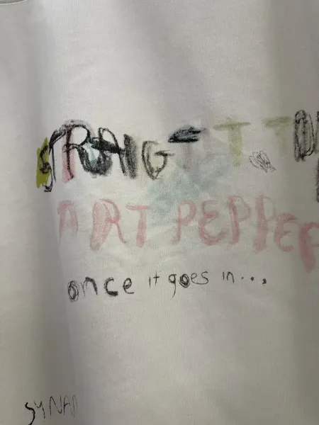 Off-White x Kitti Distressed Graphic Tee Beige T-Shirt - 12