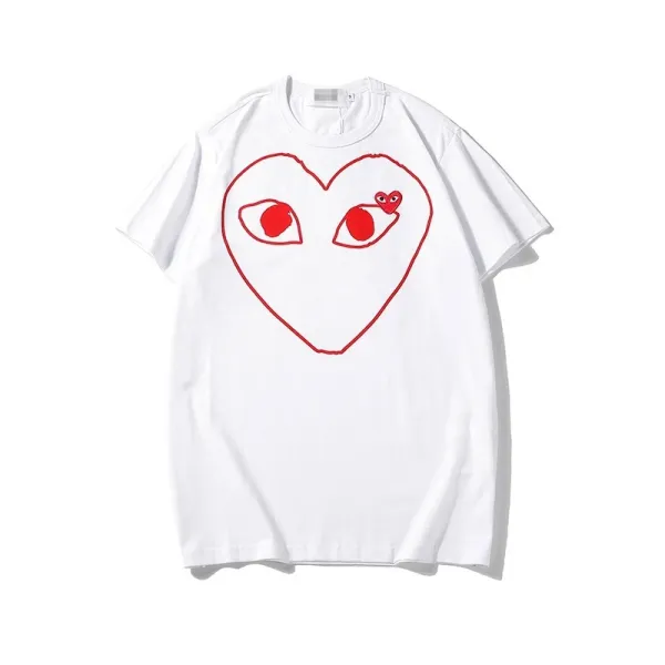 Comme des Garçons Play Camo Heart White T-Shirt - 38