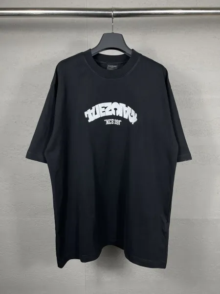 Balenciaga Corteiz Archive Black Oversized T-Shirt - 1