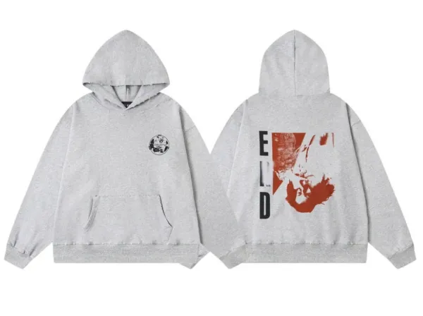 Design 'END' Graphic Hoodie Gray - 1