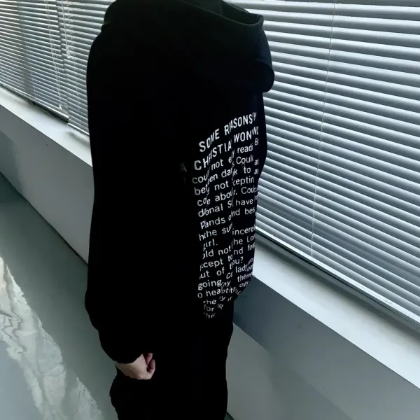 Design Vintage Washed Black Graphic Zip-Up Hoodie - 8