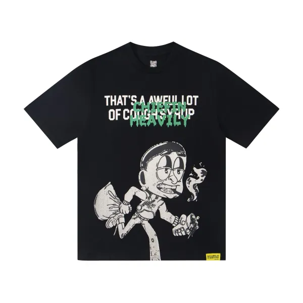 Design 'That's A Awful Lot Of Sex!' Graphic Print Black T-Shirt - 10