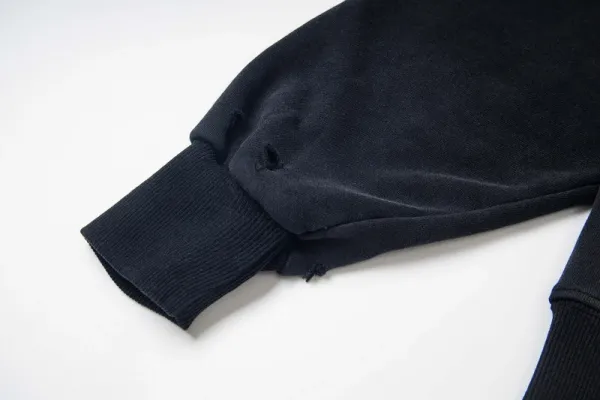 Design Vintage Washed Black Graphic Zip-Up Hoodie - 17