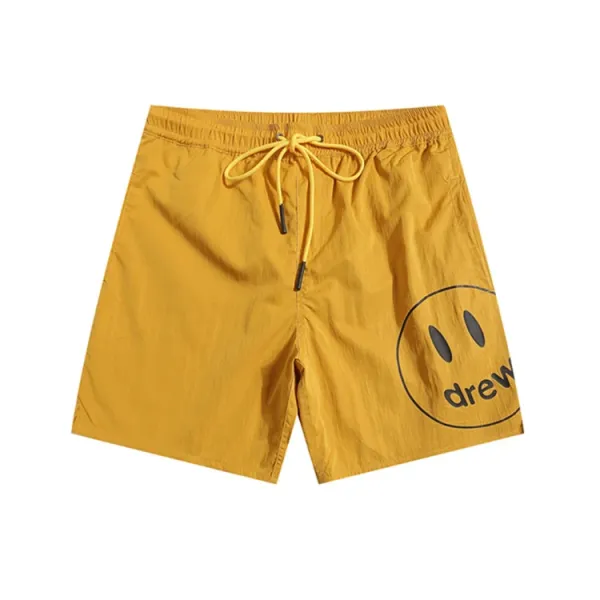 Drew House Smiley Logo Swim Trunks Olive Green Shorts - 17