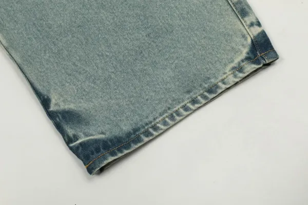 Design RR Logo Patchwork Light Wash Jeans - 20