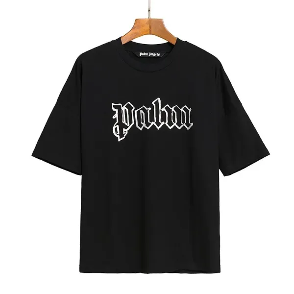 Palm Angels Palm Tree Skull Print Black T-Shirt - 38