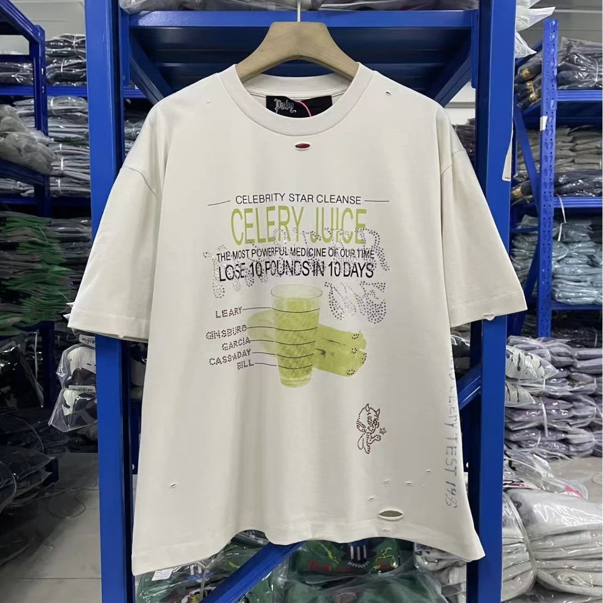 Paly My Own Hollywood White Distressed Graphic T-Shirt