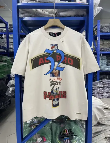 Off-White x Kitti Distressed Graphic Tee Beige T-Shirt - 23