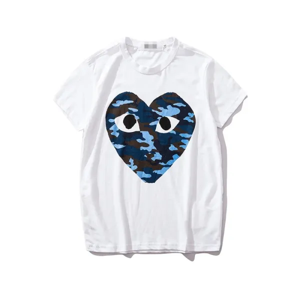 Comme des Garçons Play Camo Heart White T-Shirt - 36