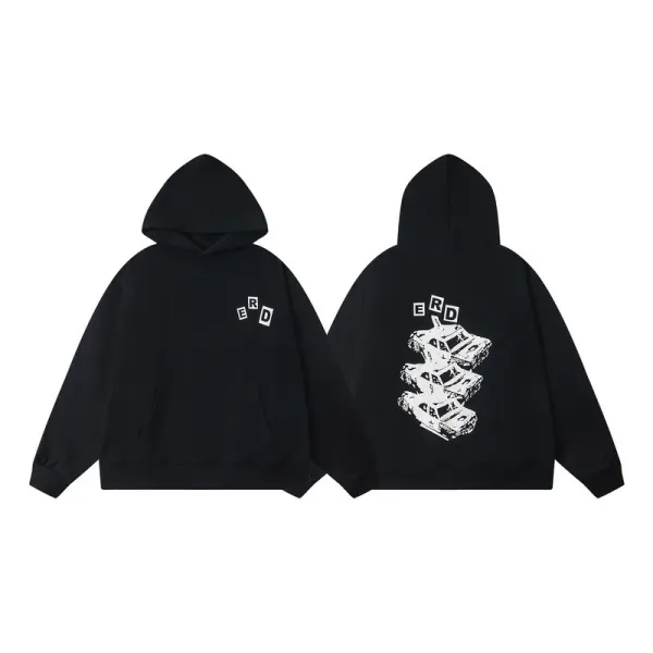 Design Stacked Cars Graphic Hoodie Black - 1