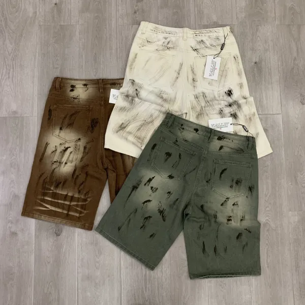Design Valley Denim Shorts Blue Wash Shorts - 7