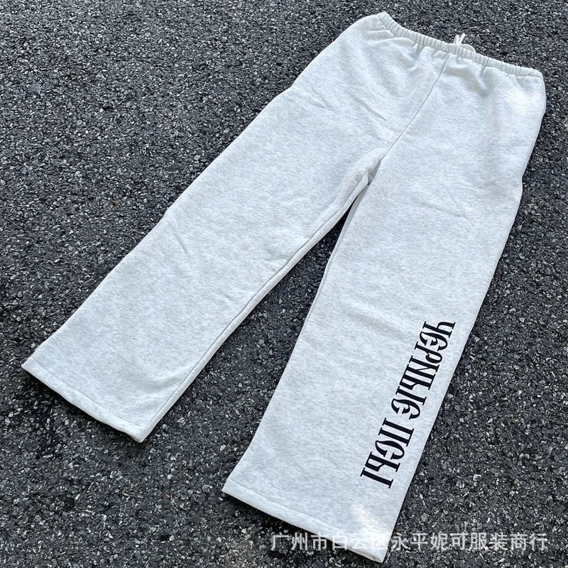 Flower gray pants Pants