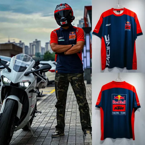 Design Red Bull KTM Racing Team Performance T-Shirt Navy Red T-Shirts - 1