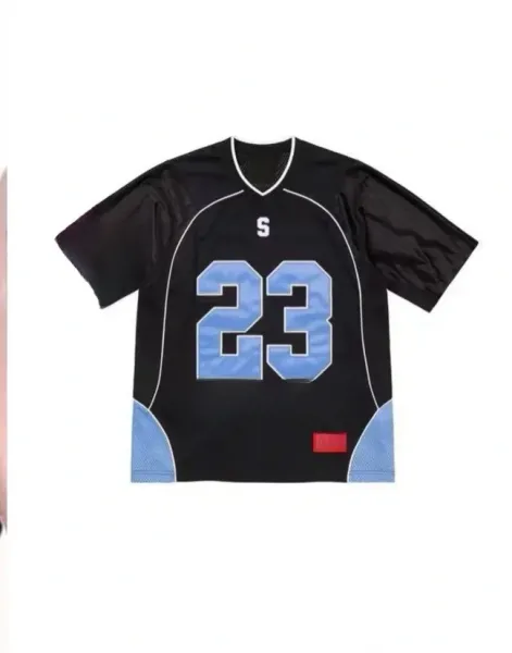 Design Football Jersey Black Light Blue Number 23 - 1