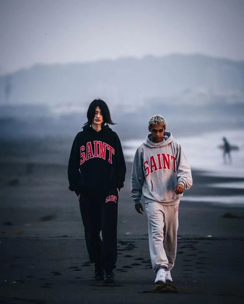 Saint Tears Graffiti Print Hoodie White - 12