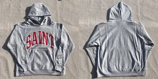 Saint Tears Arch Logo Hoodie Gray - 1