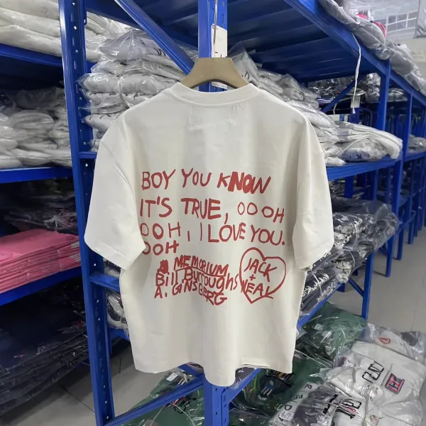 Off-White x Kitti Distressed Graphic Tee Beige T-Shirt - 7