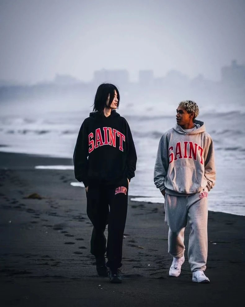 Saint Tears Graffiti Print Hoodie White - 13
