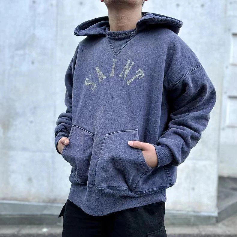 Saint Tears Graffiti Print Hoodie White - 22