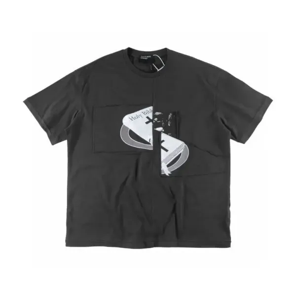 Comme des Garçons Play x Kenzo T-Shirt Gray Multicolor Long-Sleeve Graphic Tee - 5