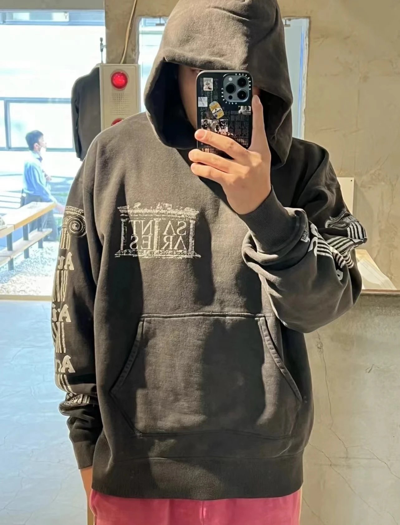 Saint Tears Graffiti Print Hoodie White - 39