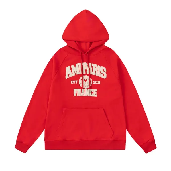 Ami Paris College Sweatshirt Gray Hoodie - 15