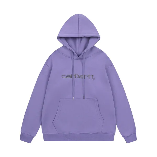 Carhartt WIP Script Logo Navy Hoodie - 3