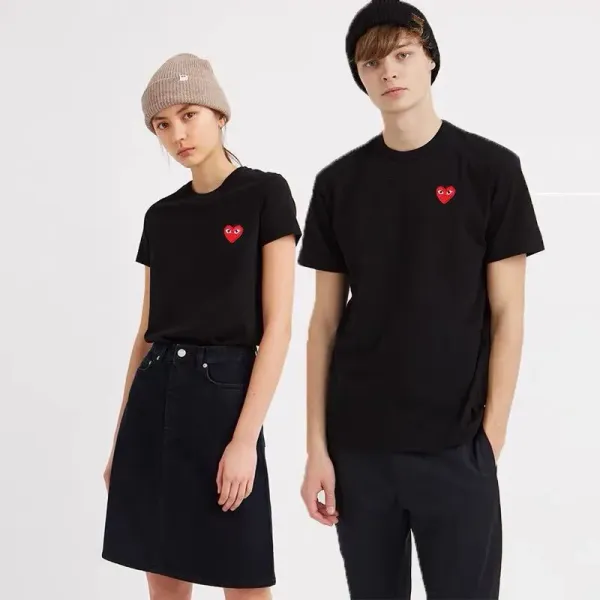 Comme des Garçons Play Camo Heart White T-Shirt - 8