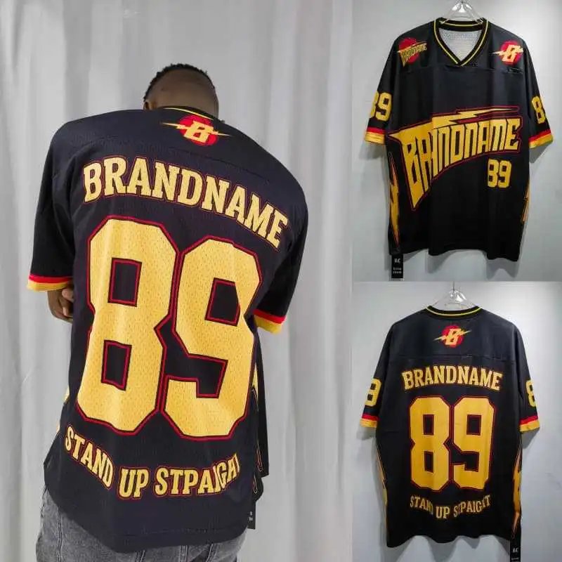 Design Brandname 89 Stand Up Straight Jersey Black / Gold Jersey