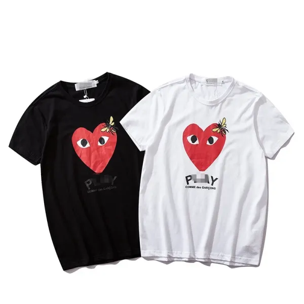 Comme des Garçons Play Camo Heart White T-Shirt - 29