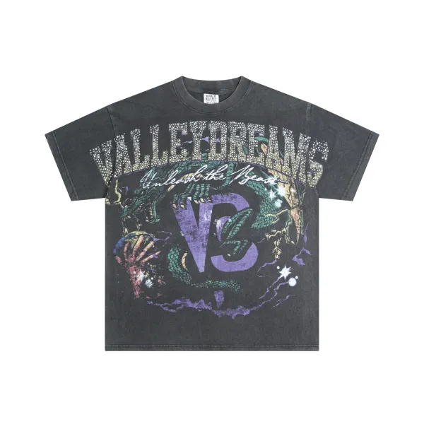 Design Valley Dreams Unleash The Beast Graphic T-Shirt Black T-Shirts - 1