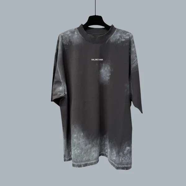 Design Acid Wash Black Oversized T-Shirt - 1