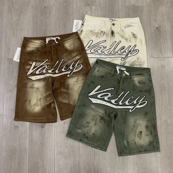 Design Valley Denim Shorts Blue Wash Shorts - 6