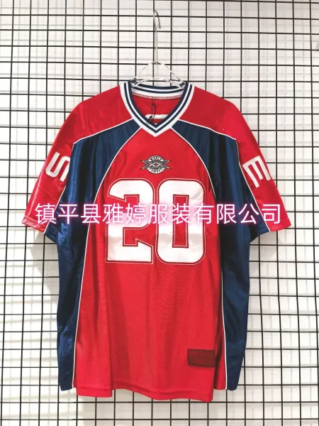 Design World Famous 20 Red Navy Mesh Jersey - 1