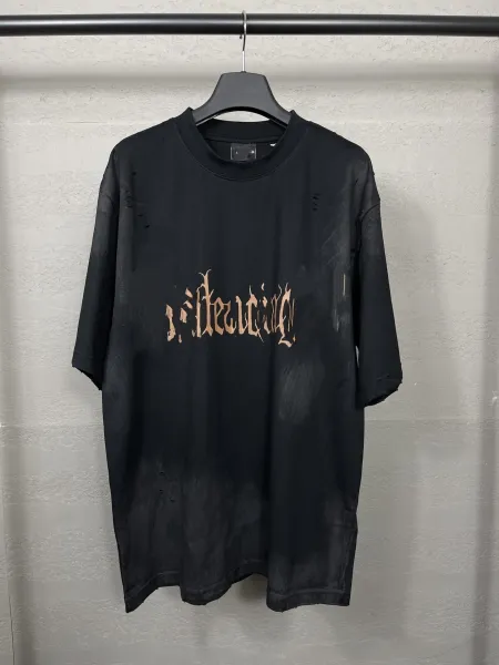 Art That Kills Distressed Gothic Script Black T-Shirt - 1