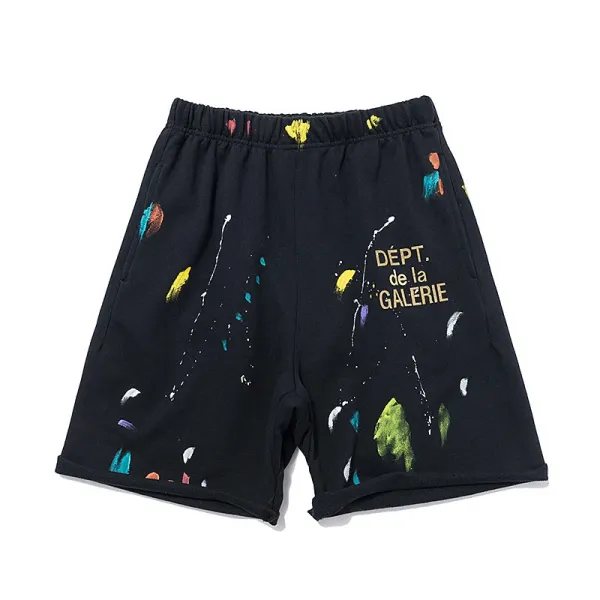 Gallery Dept. Paint Splatter Shorts Black - 1